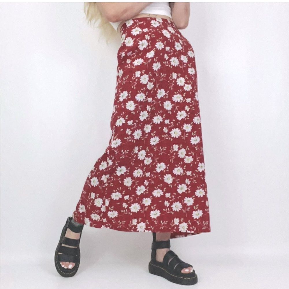 NWT! Vintage Y2K Botanical pink  Midi skirt Christopher & Banks